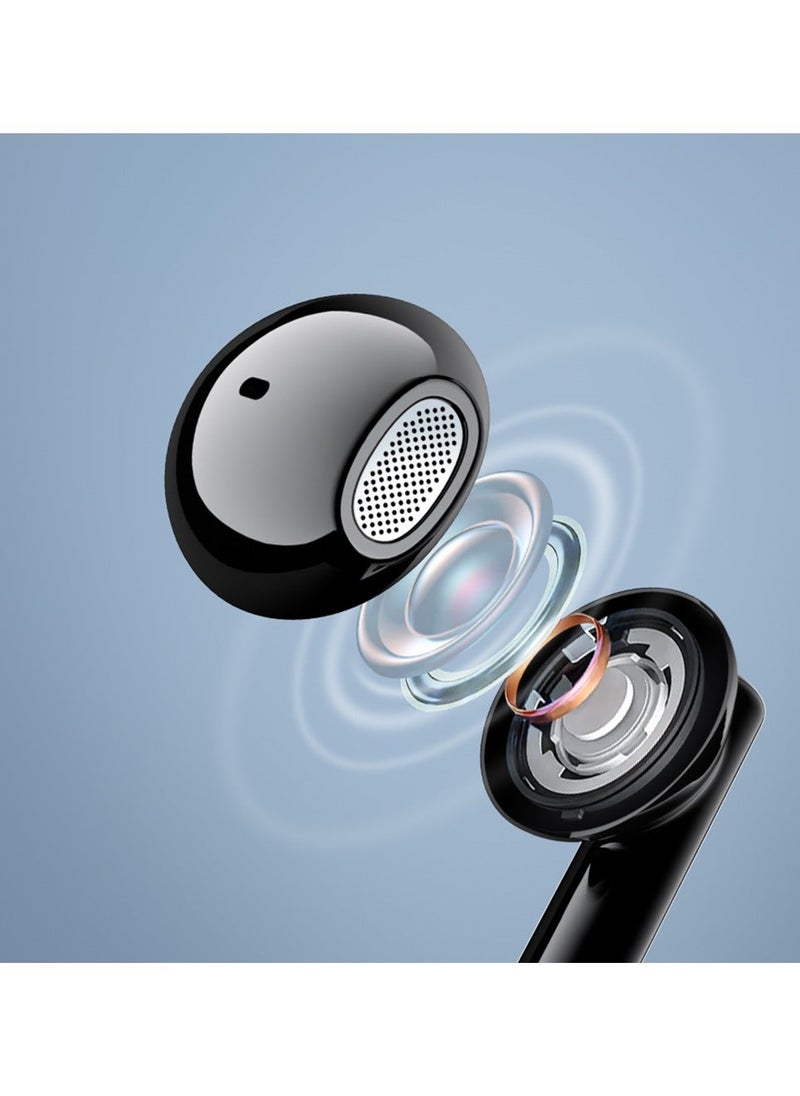 True Wireless Stereo Earbuds IPX5 Bluetooth 5.3 Chip Black