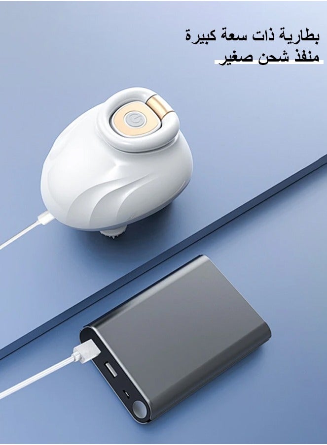 Snooe Electric Scalp Massager Multifunctional Waterproof Head Massager With 96 Kneading Nodes Rechargeable Head Scratcher For Hair Growth Stress Relax Relaxing Gifts For Women Men Her(White) - Image 4