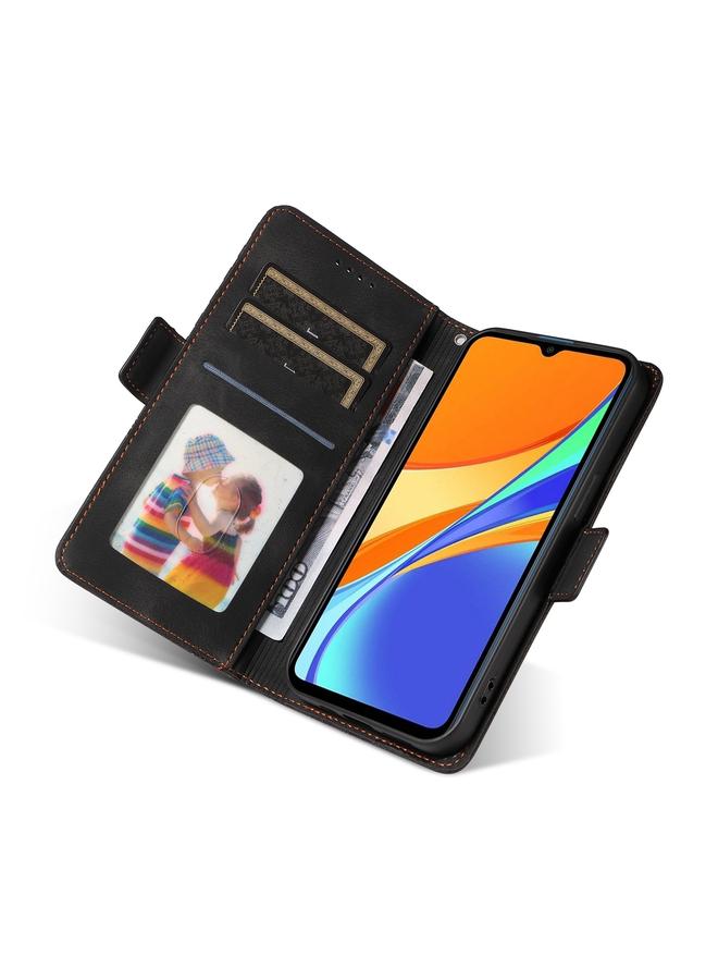 S-TOP Case For Redmi 9C / 9 India Embossed Rhombus Starry Leather Phone Case - Image 4