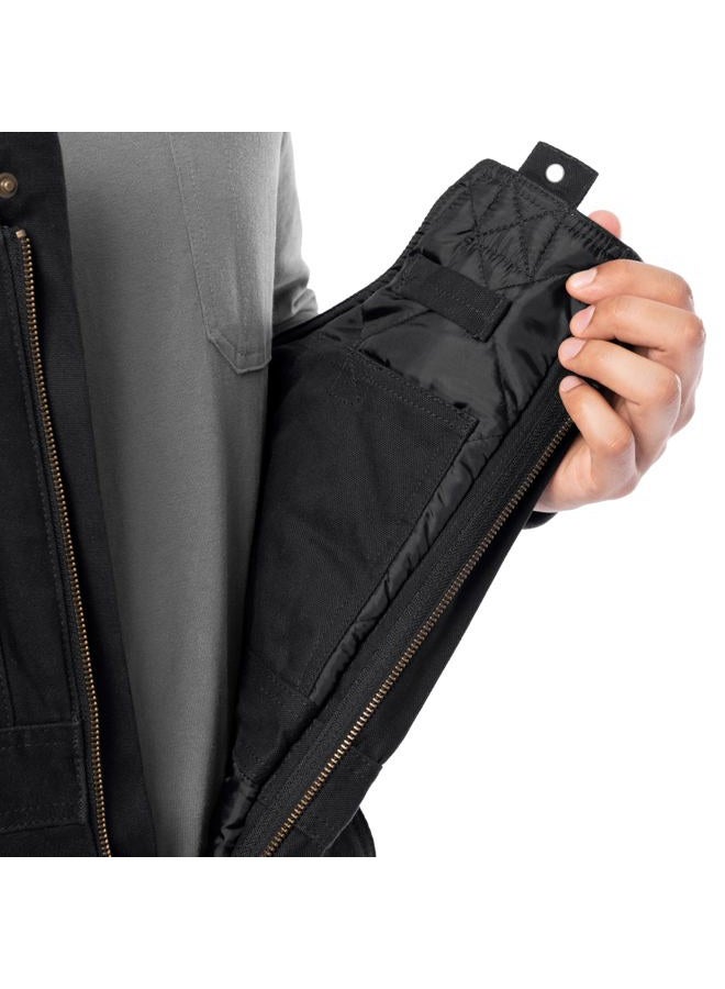 Wrangler Riggs Workwear Men's Insulated Duck Bibs, Black - Image 4