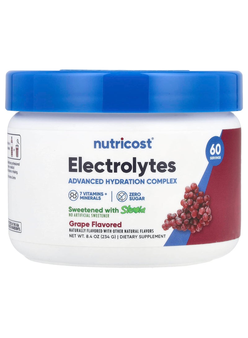Electrolytes, Advanced Hydration Complex, Grape, 8.4 oz (234 g)