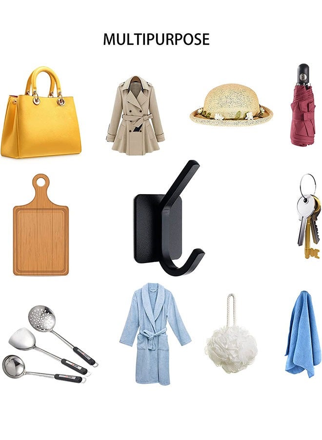 GoldenLike  خطاف لاصق،4 عبوة من خطافات الحائط شديدة التحمل، خطافات مناشف من الفولاذ المقاوم للصدأ، خطاف تعليق معطف الحمام، خطاف تثبيت على الحائط ذاتي اللصق، لمطبخ الحمام - Image 3