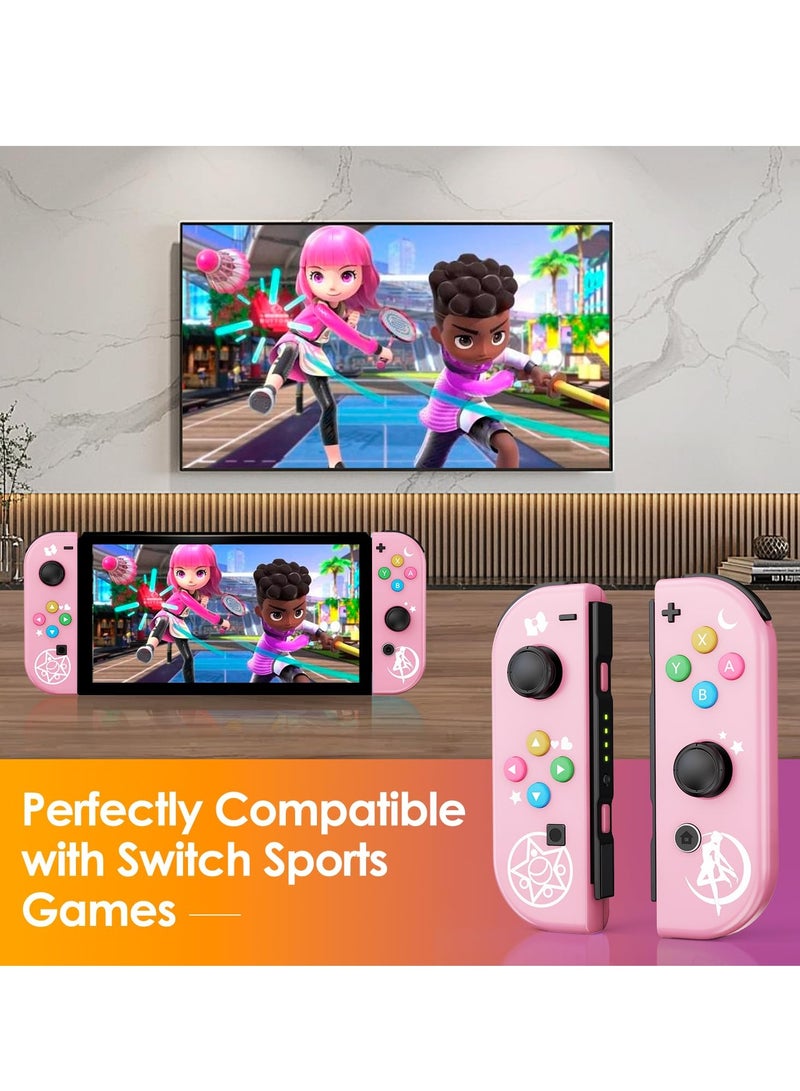 KASTWAVE Joy Cons Wireless Controller for Nintendo Switch, L/R Controllers Replacement Compatible with Nintendo Switch/Lite/OLED, Joystick with Wake-up/Screenshot/Dual Vibration (Pink)  - Image 3