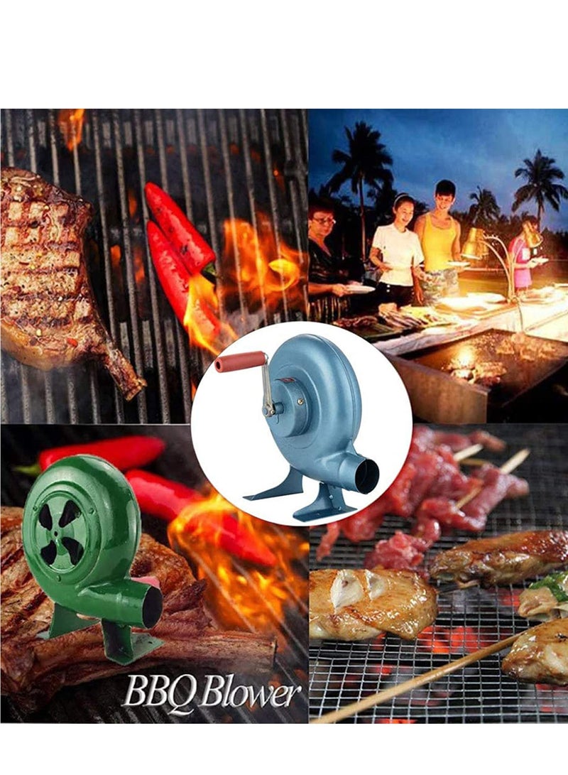 GO2CAMPS Barbeque Grill with Fan-85 cm Length | BBQ Grill X Shape Stand Grill with Hand fan Blower Large-90 CM | Alsaqer Charcoal Barbeque Grill with Blower Fan (Black) - Image 5