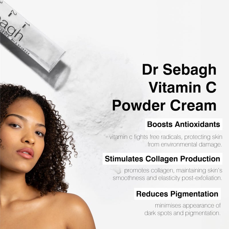 Dr. Sebagh Dr Sebagh â€“ Pure Vitamin C Powder Cream [Clinically Proven Radiance] â€“ Glow Boosting Skincare â€“ Vitamin C Powder Cream for Dark Spots, Face & Acne â€“ (0.07 oz, 5 Pack) - Image 4