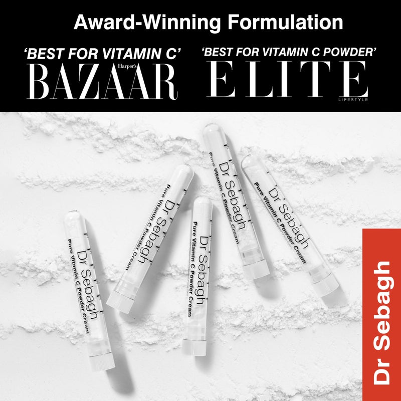 Dr. Sebagh Dr Sebagh â€“ Pure Vitamin C Powder Cream [Clinically Proven Radiance] â€“ Glow Boosting Skincare â€“ Vitamin C Powder Cream for Dark Spots, Face & Acne â€“ (0.07 oz, 5 Pack) - Image 3
