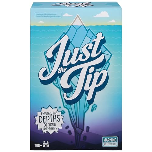 Spin Master Games Just The Tip Explore The Depths of Your Friendships with Hilarious Questions Party Game Adult Card Game Easter Gift 28 Players for Ages 18 Up - Image 1
