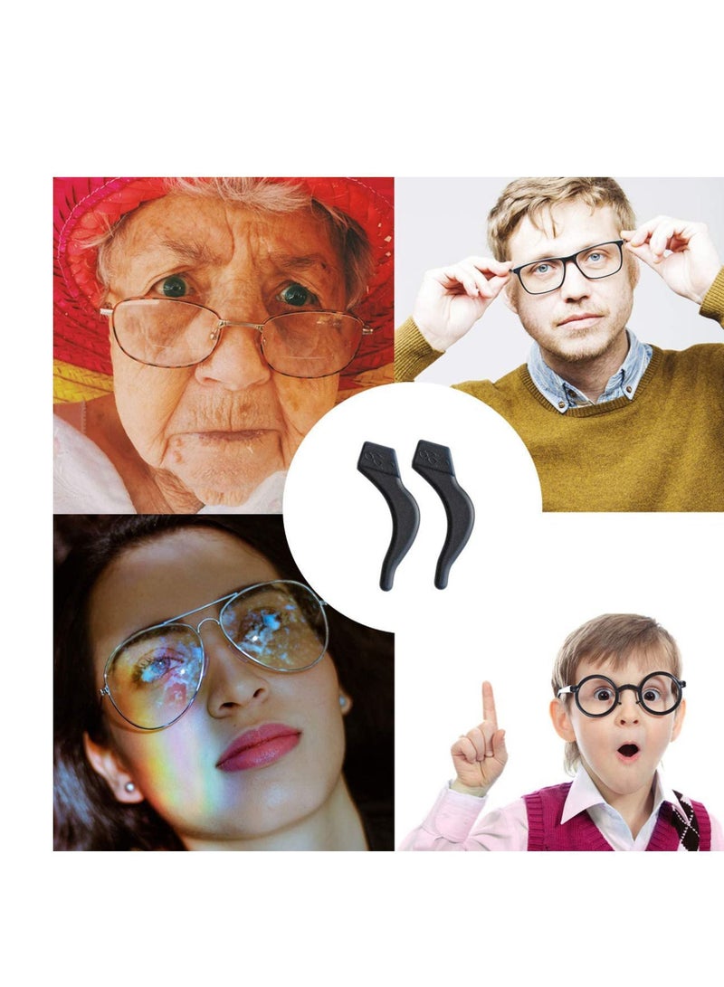 NIBEMINENT 9 Pairs Eyeglasses Retainers Comfort Silicone Anti Slip Round Glasses Temple Tips Rings Ear Hook Grips Holder Eyewear Sleeve Retainer - Image 3
