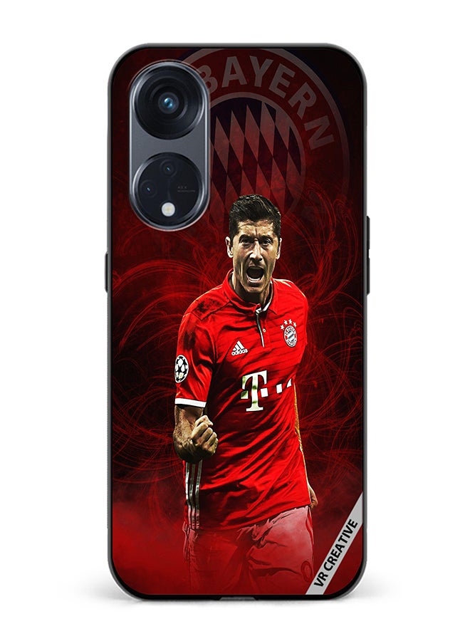 VR CREATIVE Protective Case Cover For Oppo Reno8 T 5G Lewandowski Design Multicolour - Image 1