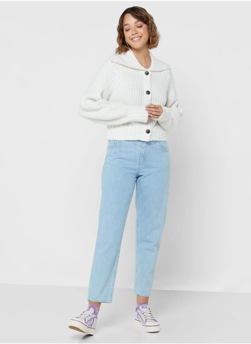 MONKI Knitted Button Down Cardigan