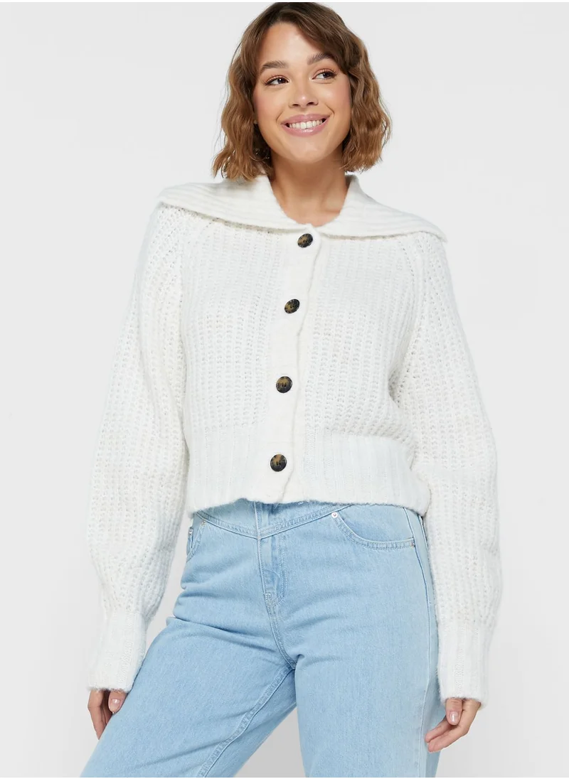 MONKI Knitted Button Down Cardigan