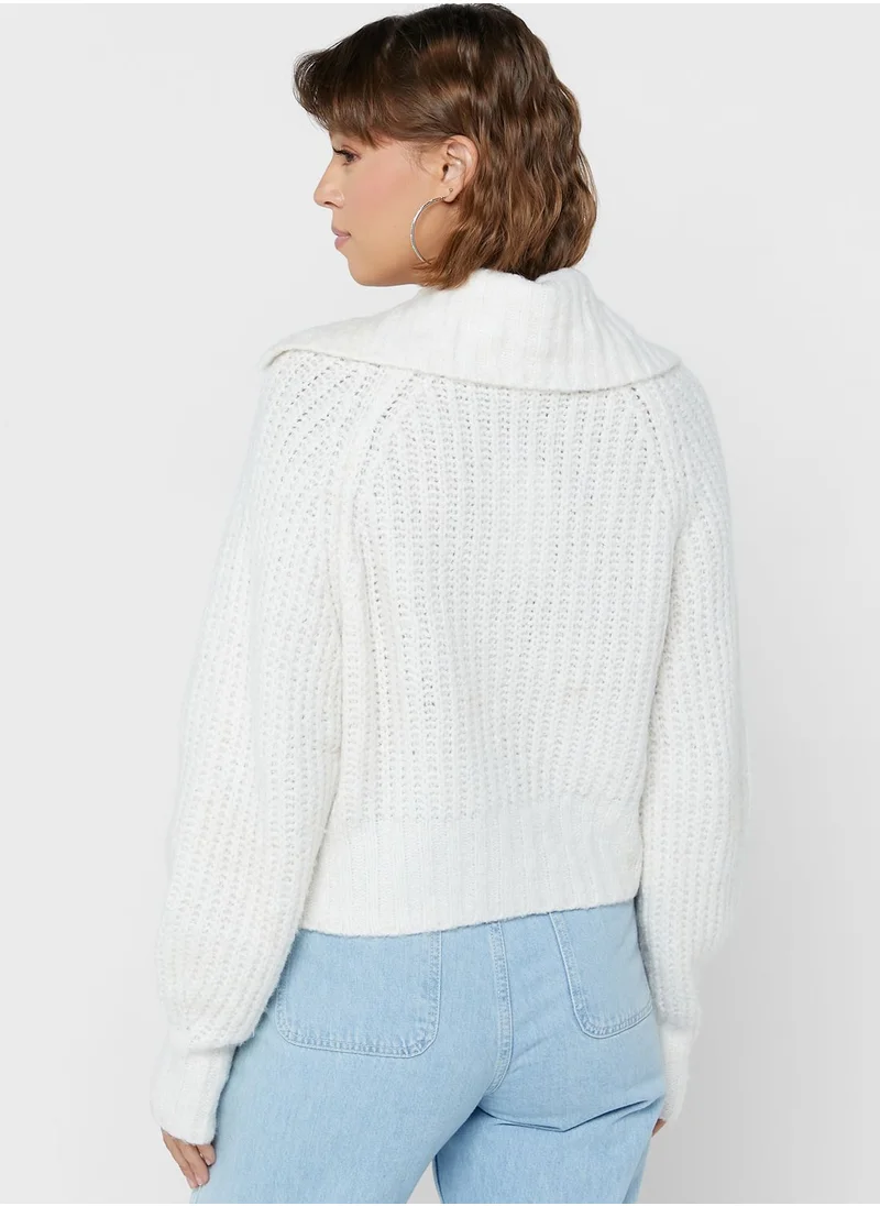 MONKI Knitted Button Down Cardigan