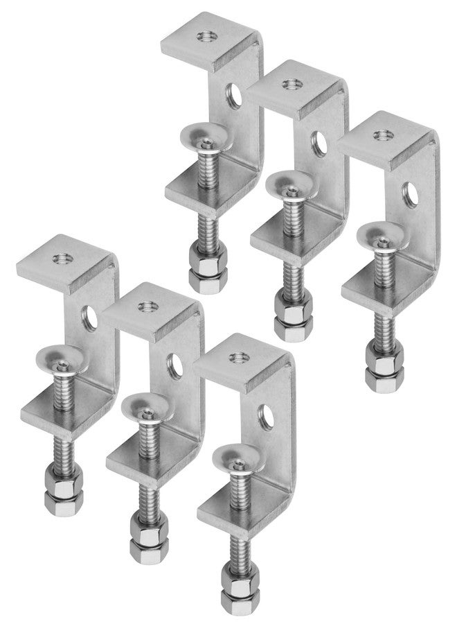 MOUNTAIN_ARK 6 Pack Heavy Duty 304 Stainless Steel C Clamps with 1-5/8" Jaw opening, Beam Clamp for Woodworking Desk, Welding, Medium - Image 2