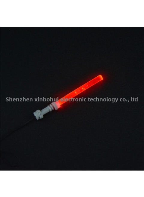 Compatible With Lego DIY Building Blocks Lighting LED Luminous Accessories Parts Star Wars USB Minifigures Handheld Lightsaber-Color:Red Light-Specifications:Gray Handle