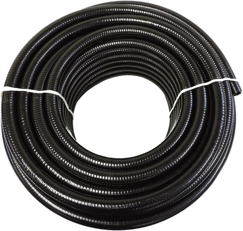 hydromaxx 1 1/2" Dia. x 10 ft - ® Black Flexible PVC Pipe, Hose and Tubing for Koi Ponds, Irrigation and Water Gardens. - Image 1