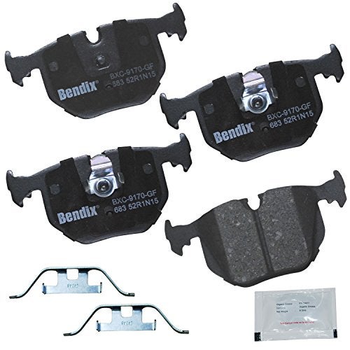 Bendix Priority1 CFC683 Ceramic Rear Brake Pads for Select Models Bentley Arnage, BMW 330Ci, 330i, 330xi, 525i, 740i, 740iL, 750iL, 840Ci, 850Ci, 850CSi, 850i, M3, M5, X3, X5, Z4, Z8, Land Rover Range - Image 1
