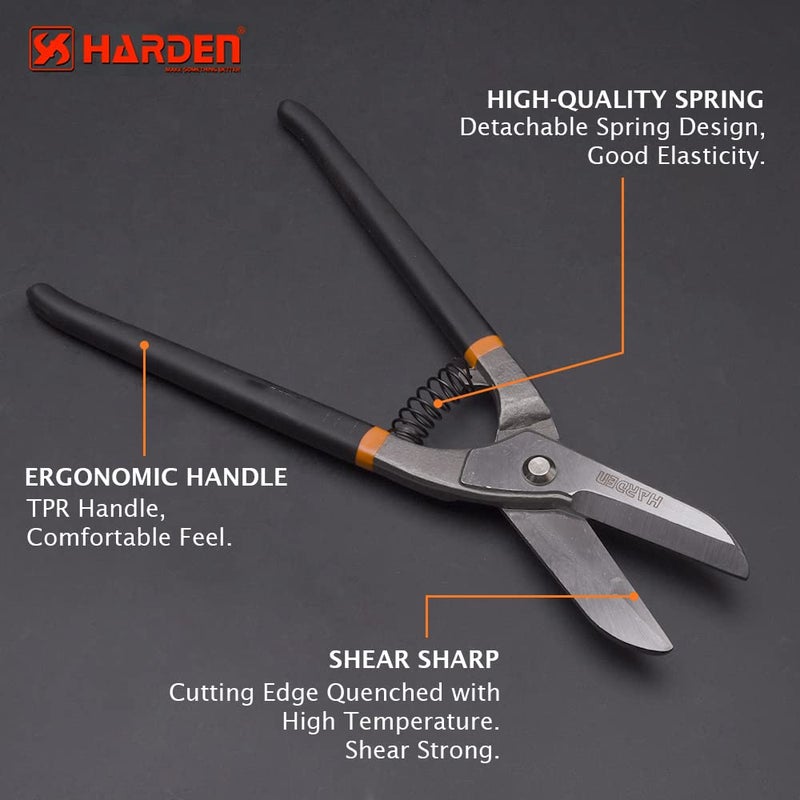 Harden Professional 8 Tin Snip Sheet Cutter Chrome Vanadium Steel Heat Treated Blade 570135 - Image 2