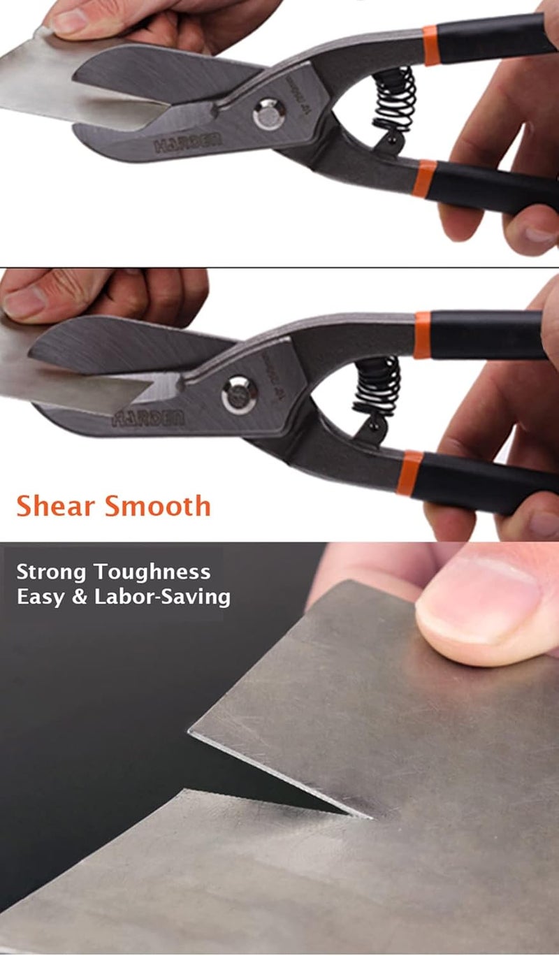 Harden Professional 8 Tin Snip Sheet Cutter Chrome Vanadium Steel Heat Treated Blade 570135 - Image 5