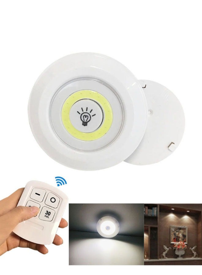 3-Piece Wireless Remote Controlled Under Cabinet LED Lights White 10x10x9centimeter - Image 3