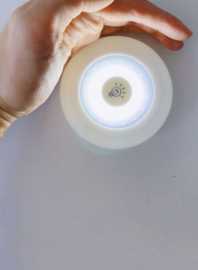 3-Piece Wireless Remote Controlled Under Cabinet LED Lights White 10x10x9centimeter - Image 4