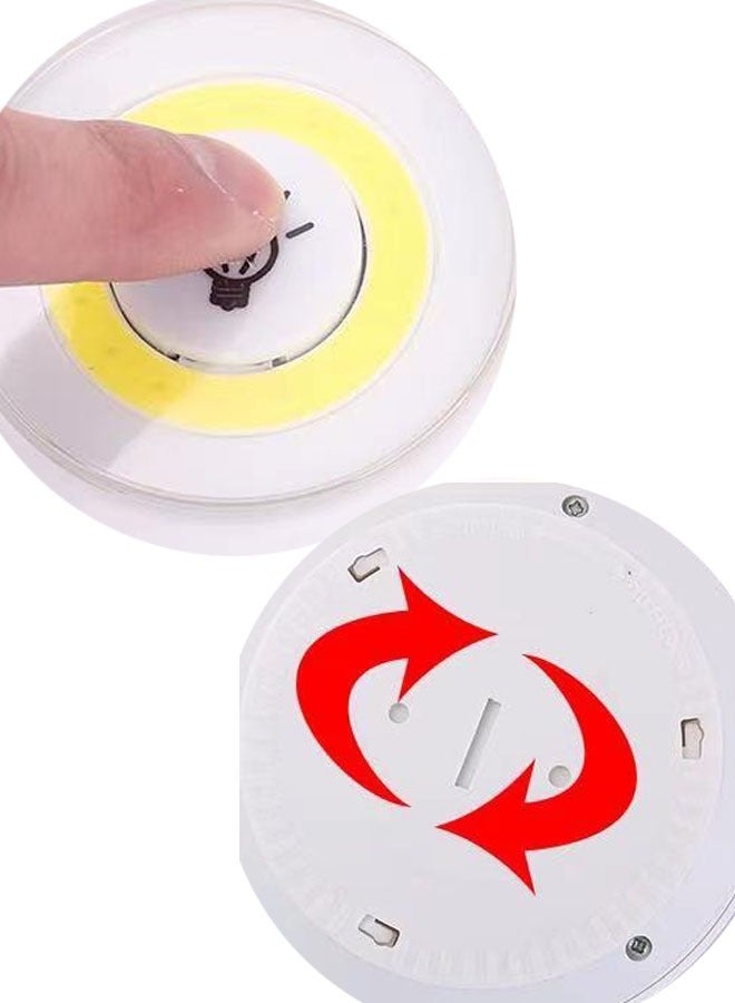 3-Piece Wireless Remote Controlled Under Cabinet LED Lights White 10x10x9centimeter - Image 5
