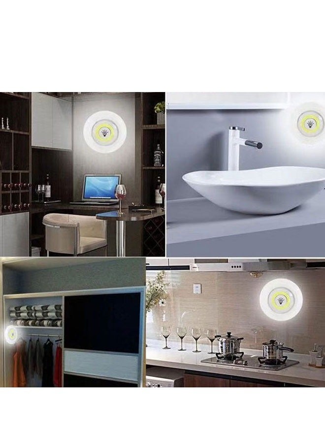 3-Piece Wireless Remote Controlled Under Cabinet LED Lights White 10x10x9centimeter - Image 2