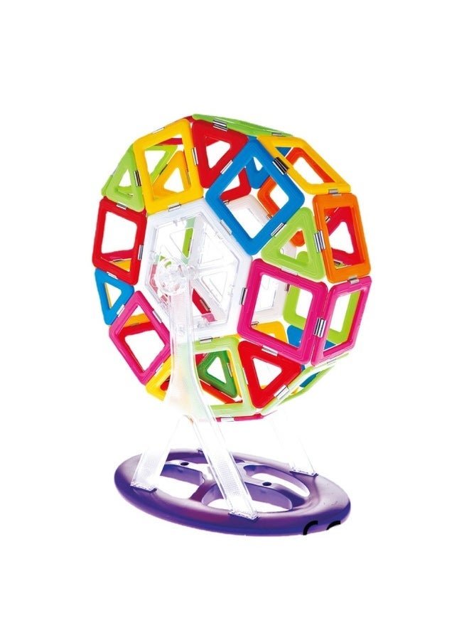 Children's Assembled Educational Toys Magic Magnetic Variable Magnetic Magnetic Magnetic Steel Iron-absorbing Stone Rod Building Blocks Wholesale-Color:Steel Hexagon-Specifications:34.5*25.5*19.5CM  - Image 1
