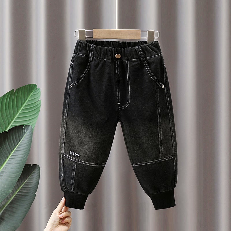 4239 Kidsren'S Clothing Boys' Jeans Spring And Autum Kidsren'S Style Autum Clothing Anti-Fading Handsome Baby