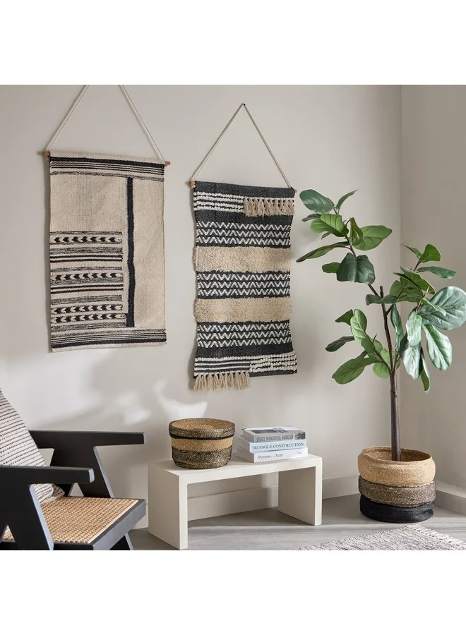 Home Box Noir Cotton Woven Wall Hanging 50 x 80 cm