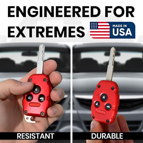 Dubbs Hardware USAMade for Honda Key Fob Shell CrackResistant Durable Seamless Fit Enhanced Longevity Functionality Integrated Bottle Opener Easy DIY Installation Red 4 Button - Image 3