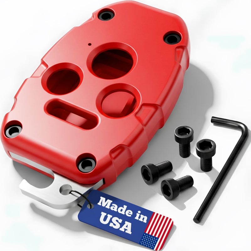 Dubbs Hardware USAMade for Honda Key Fob Shell CrackResistant Durable Seamless Fit Enhanced Longevity Functionality Integrated Bottle Opener Easy DIY Installation Red 4 Button - Image 2