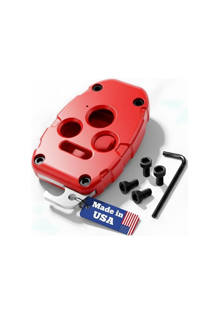 Dubbs Hardware USAMade for Honda Key Fob Shell CrackResistant Durable Seamless Fit Enhanced Longevity Functionality Integrated Bottle Opener Easy DIY Installation Red 4 Button - Image 1