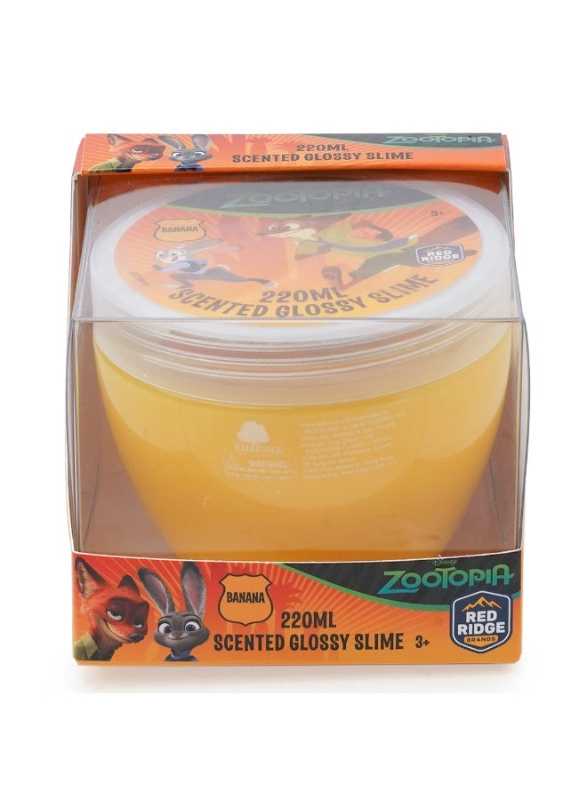 Disney Zootopia 220ml Banana - Scented Glossy Slime | Soft, Stretchy & Non-sticky Slime For Kids & Adult |Fun Sensory & Stress Relief Toy | Yellow | Age 3+ Years - Image 1
