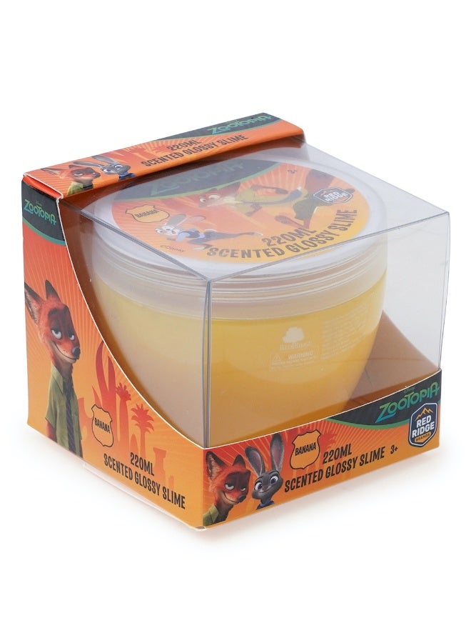 Disney Zootopia 220ml Banana - Scented Glossy Slime | Soft, Stretchy & Non-sticky Slime For Kids & Adult |Fun Sensory & Stress Relief Toy | Yellow | Age 3+ Years - Image 2