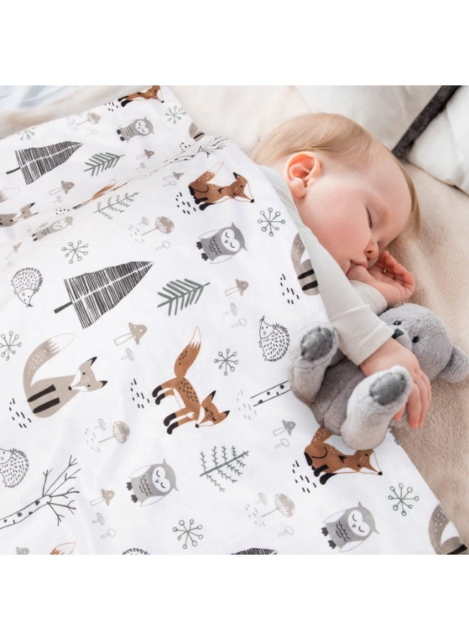 LEFAFA Baby Blanket for Boys Girls, Soft Plush Toddler Blanket with Print Animal Pattern and Double Layer Dotted Backing, Baby Nursery Bed Blankets for Infant Toddler Nursery Crib,75x100cm(owl) - Image 2