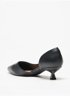 Flora Bella By Shoexpress Solid Slip-On Shoes with Kitten Heels  - Image 2