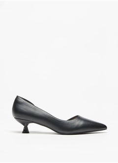 Flora Bella By Shoexpress Solid Slip-On Shoes with Kitten Heels  - Image 3