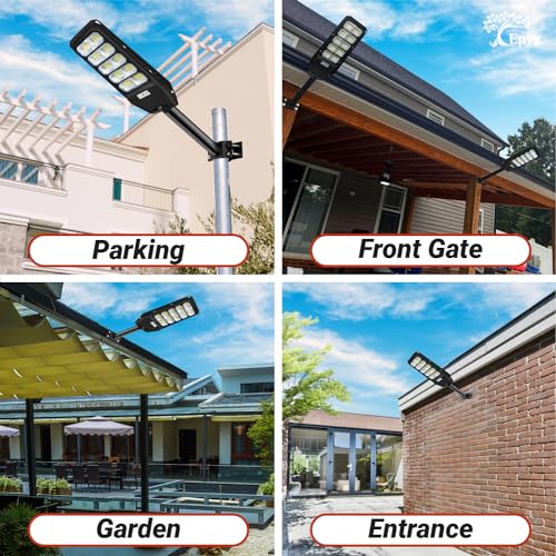 Epyz 200Watt Solar Street Light Outdoor Waterproof with Remote 490 Led Motion Sensor Light and Dusk to Dawn for Garden, Street, Lawn[ with Out Pole ] [ Pack of 1, Warm Yellow ] - Image 2