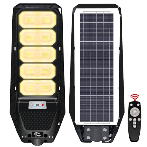 Epyz 200Watt Solar Street Light Outdoor Waterproof with Remote 490 Led Motion Sensor Light and Dusk to Dawn for Garden, Street, Lawn[ with Out Pole ] [ Pack of 1, Warm Yellow ] - Image 1