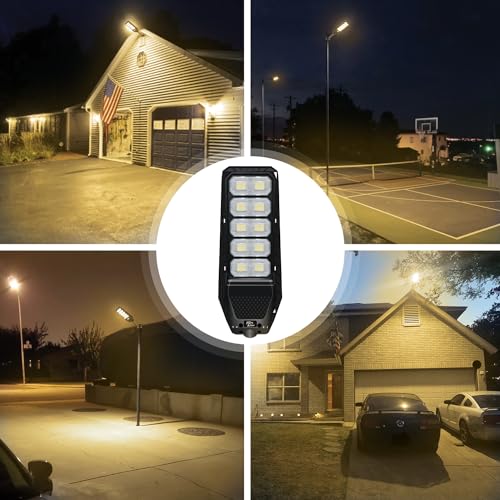Epyz 200Watt Solar Street Light Outdoor Waterproof with Remote 490 Led Motion Sensor Light and Dusk to Dawn for Garden, Street, Lawn[ with Out Pole ] [ Pack of 1, Warm Yellow ] - Image 4