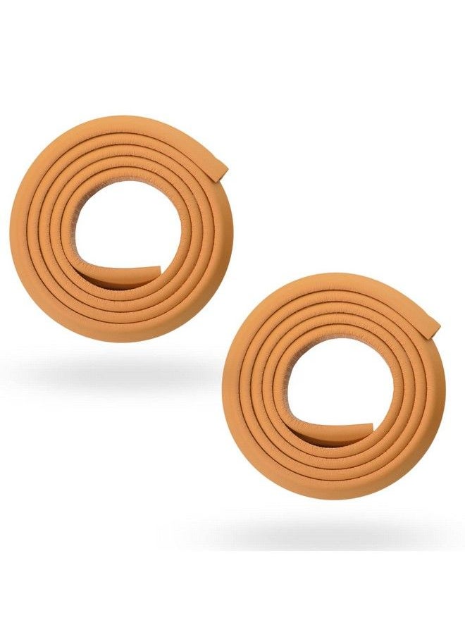BABYSAFEHOUSE - Child Proofing Pre Taped Edge Guard Strip (13Ftpack Of 2) For Sharp Edges Of Furniture & Corners (Light Brown Color) - Image 1