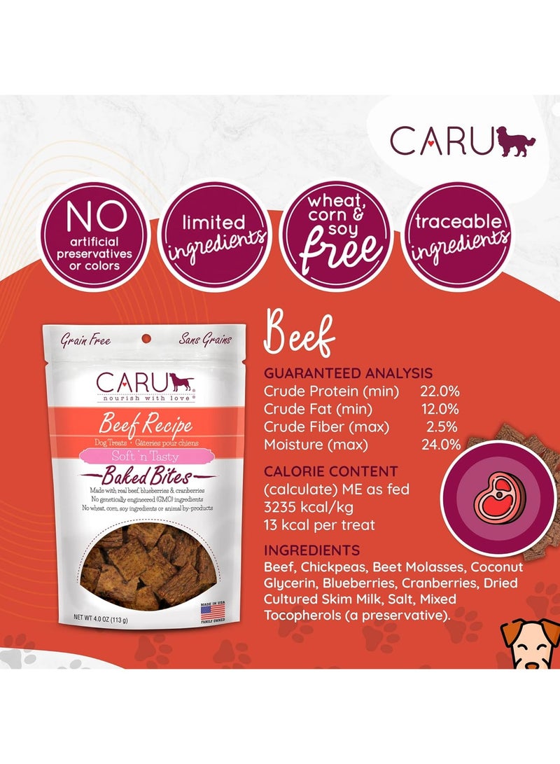 CARU Soft N’ Tasty Baked Bites Beef Recipe For Dog 113Gm - Image 3
