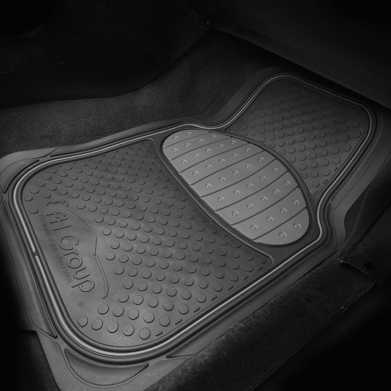 أف أتش جروب مجموعة FH F11500 رمادي Climaproof™ للحماية من جميع الأحوال الجوية، ملاءمة عالمية، حصائر أرضية سيارات مطاطية ثقيلة رمادية اللون، تناسب معظم السيارات وسيارات الدفع الرباعي والشاحنات (مجموعة كاملة قابلة للقص لتناسب المقاس) - Image 3
