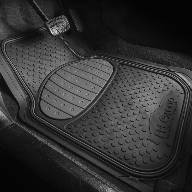 أف أتش جروب مجموعة FH F11500 رمادي Climaproof™ للحماية من جميع الأحوال الجوية، ملاءمة عالمية، حصائر أرضية سيارات مطاطية ثقيلة رمادية اللون، تناسب معظم السيارات وسيارات الدفع الرباعي والشاحنات (مجموعة كاملة قابلة للقص لتناسب المقاس) - Image 2