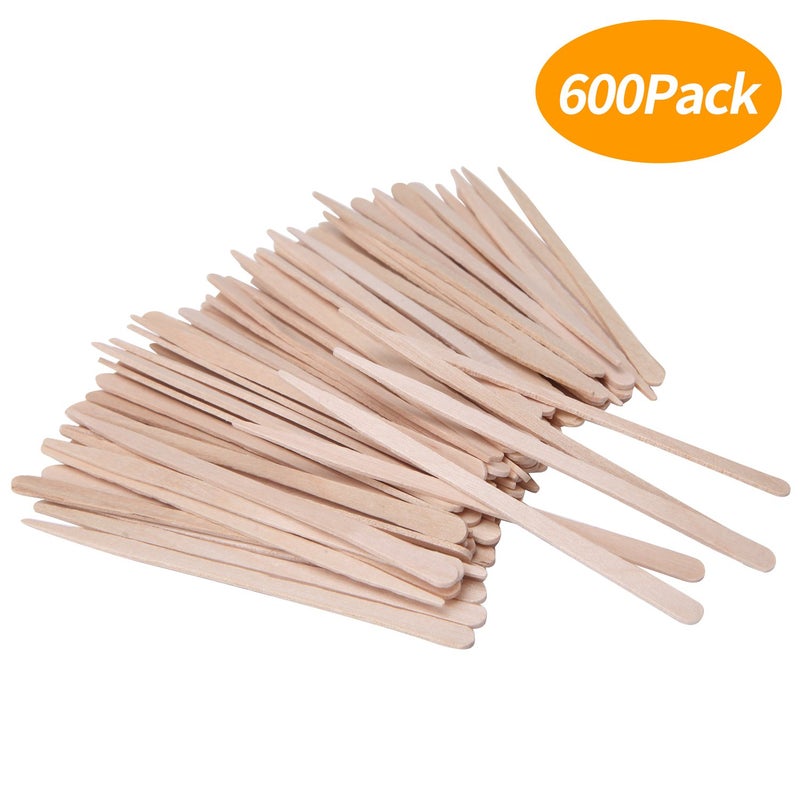 Senkary 600 Pieces Small Waxing Sticks Brow Wax Sticks Wooden Wax Applicator Sticks for Hair Eyebrow Nose Removal - Image 5