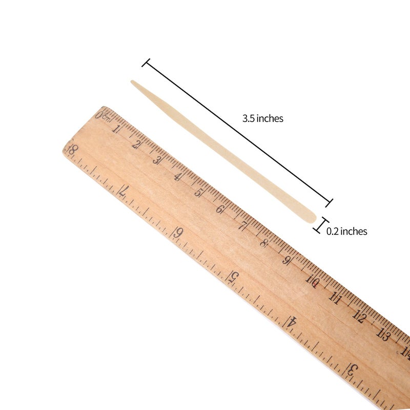 Senkary 600 Pieces Small Waxing Sticks Brow Wax Sticks Wooden Wax Applicator Sticks for Hair Eyebrow Nose Removal - Image 2