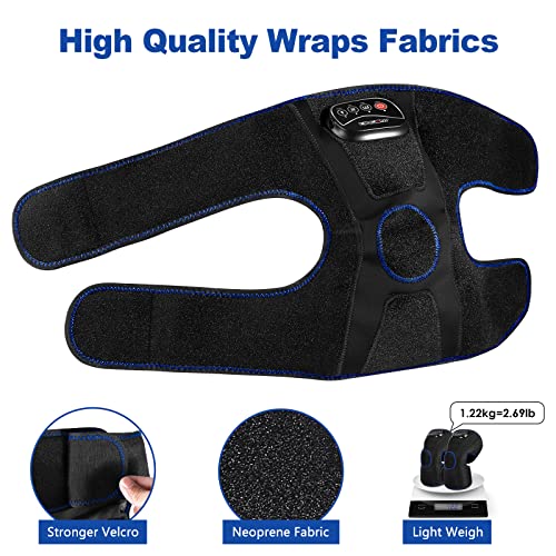 CINCOM Heated Knee Massager, Air Compression Knee Massager with Heat for Pain Relief Knee Brace Wrap for Knee Arthritis,Injury,Joint Pain 3 Modes & 3 Intensities (A Pair) - Image 4