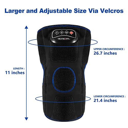 CINCOM Heated Knee Massager, Air Compression Knee Massager with Heat for Pain Relief Knee Brace Wrap for Knee Arthritis,Injury,Joint Pain 3 Modes & 3 Intensities (A Pair) - Image 5