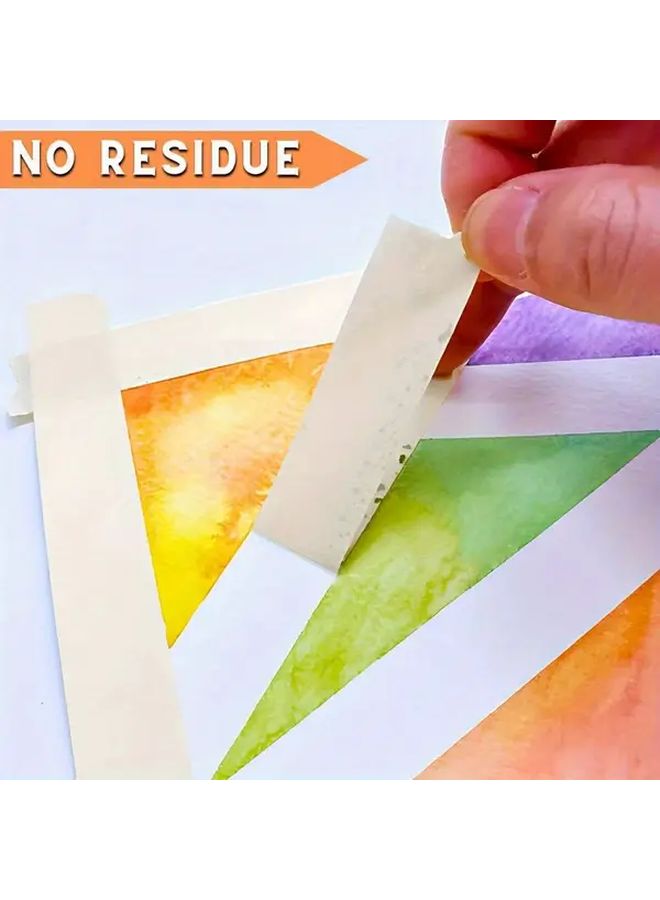 White Artist Tape 5 Rolls Acid Free Watercolor Paper Canvas Mounting - Image 2