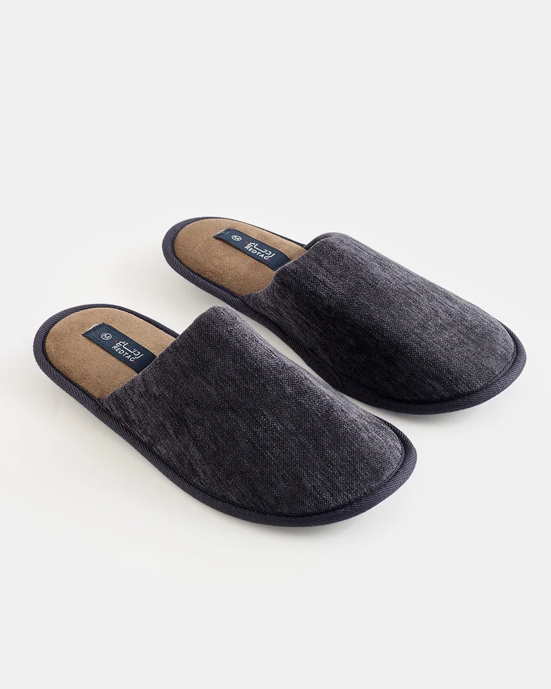 REDTAG Men Navy Textured Slippers